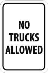 NMC - "Not an Exit", 18" Wide x 24" High, Aluminum Parking Lot Traffic Signs - 0.08" Thick, Black on White, High Intensity Reflectivity, Rectangle, Post Mount - Exact Industrial Supply