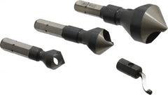 Vargus - 4 Piece, 5/16 to 13/16" Head Diam, Single End Countersink Set - Exact Industrial Supply