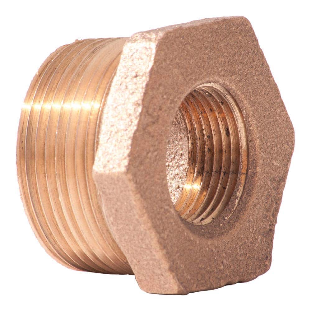 Merit Brass - Brass & Chrome Pipe Fittings Type: Hex Bushing Fitting Size: 2-1/2 x 2 - Exact Industrial Supply