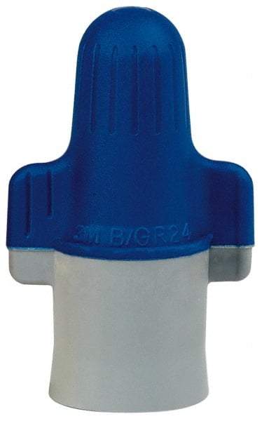 3M - 4, 14 to 2, 6 AWG, 600 Volt, Flame Retardant, Wing Twist on Wire Connector - Blue & Gray, 221°F - Exact Industrial Supply