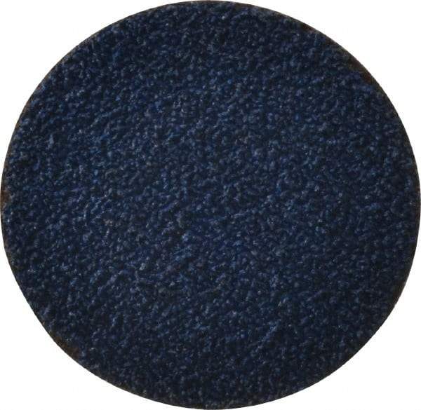 Merit Abrasives - 2" Disc Diam, 40 Grit, Zirconia Alumina Quick Change Disc - Type R Attaching System, Coated, Blue, Coarse Grade, 30,000 RPM - Exact Industrial Supply