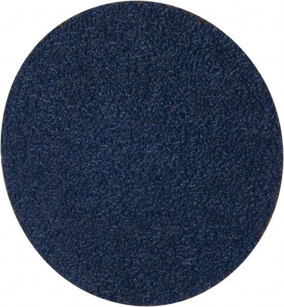 Merit Abrasives - 3" Disc Diam, 40 Grit, Zirconia Alumina Quick Change Disc - Type R Attaching System, Coated, Blue, Coarse Grade, 20,000 RPM - Exact Industrial Supply