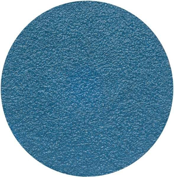 Merit Abrasives - 3" Disc Diam, 50 Grit, Zirconia Alumina Quick Change Disc - Type S Attaching System, Coated, Blue, Coarse Grade, 20,000 RPM - Exact Industrial Supply