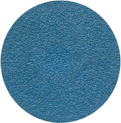 Merit Abrasives - 3" Disc Diam, 50 Grit, Zirconia Alumina Quick Change Disc - Type S Attaching System, Coated, Blue, Coarse Grade, 20,000 RPM - Exact Industrial Supply