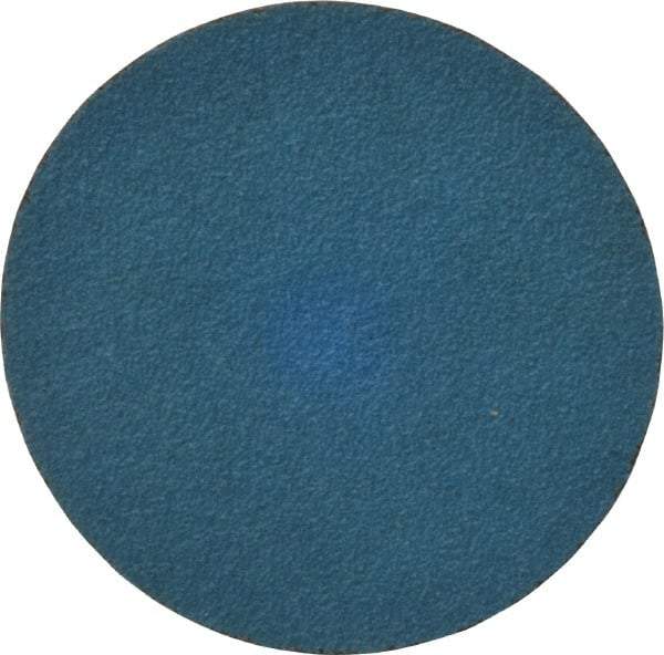 Merit Abrasives - 3" Disc Diam, 60 Grit, Zirconia Alumina Quick Change Disc - Type S Attaching System, Coated, Blue, Medium Grade, 20,000 RPM - Exact Industrial Supply