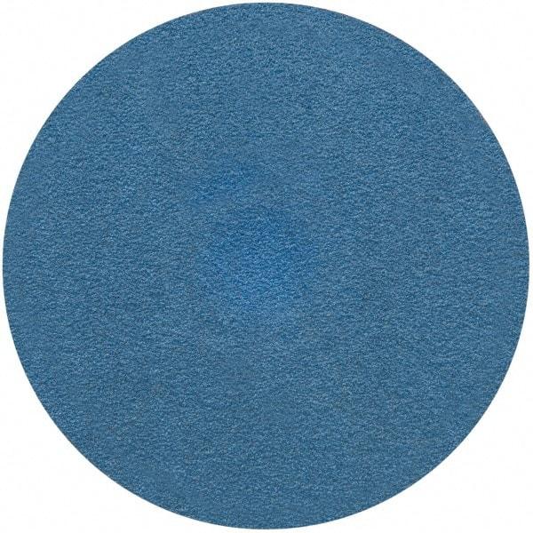 Merit Abrasives - 3" Disc Diam, 80 Grit, Zirconia Alumina Quick Change Disc - Type S Attaching System, Coated, Blue, Medium Grade, 20,000 RPM - Exact Industrial Supply