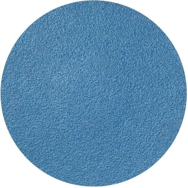 Merit Abrasives - 3" Disc Diam, 80 Grit, Zirconia Alumina Quick Change Disc - Type R Attaching System, Coated, Blue, Medium Grade, 20,000 RPM - Exact Industrial Supply