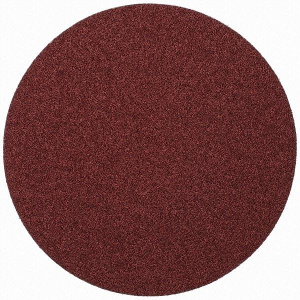 Merit Abrasives - 9" Diam, 36 Grit Aluminum Oxide Adhesive PSA Disc - Very Coarse, Black, Cloth Backing, Flexible - Exact Industrial Supply