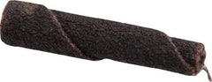 Merit Abrasives - 1/4" Max Roll Diam x 1-1/2" OAL, 60 Grit Aluminum Oxide Straight Cartridge Roll - 1/8" Pilot Hole Diam, Medium Grade - Exact Industrial Supply