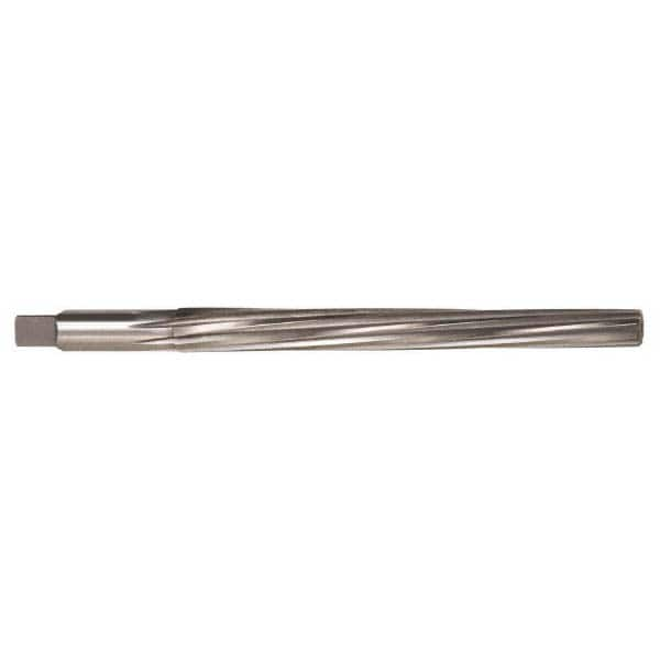 Alvord Polk - #9 Pin, 0.6066" Diam, 0.4805" Small End, 9/16" Diam Straight Shank, 6-1/16" Flute, Taper Pin Reamer - Exact Industrial Supply