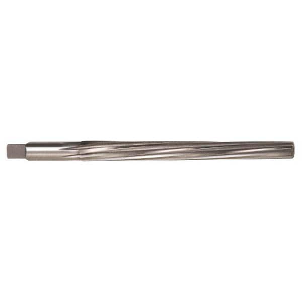 Alvord Polk - #10 Pin, 0.7216" Diam, 0.5799" Small End, 5/8" Diam Straight Shank, 6-13/16" Flute, Taper Pin Reamer - Exact Industrial Supply