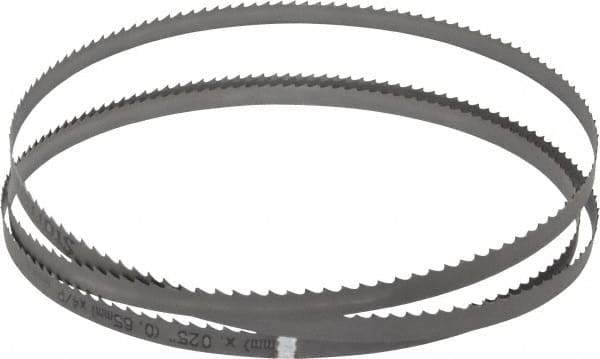 Starrett - 4 TPI, 7' 8" Long x 1/2" Wide x 0.025" Thick, Welded Band Saw Blade - Bi-Metal, Toothed Edge, Raker Tooth Set, Contour Cutting - Exact Industrial Supply