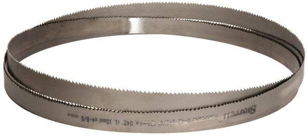 Starrett - 4 to 6 TPI, 15' 4" Long x 1-1/4" Wide x 0.042" Thick, Welded Band Saw Blade - Bi-Metal, Toothed Edge, Raker Tooth Set, Contour Cutting - Exact Industrial Supply