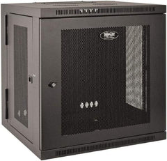Tripp-Lite - 23.63" Overall Width x 10" Rack Height x 21.63" Overall Depth Data Cable Enclosure - 200 Lb Capacity, Black - Exact Industrial Supply