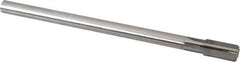 Made in USA - 17/32" Diam, 7/16" Max Diam Straight Shank, 1" Flute Length, Machine Expansion Reamer - Straight Flute, 8" OAL, Right Hand Cut, 6 Flutes, High Speed Steel, Bright Finish - Exact Industrial Supply