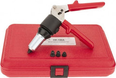 HUCK - 1/8 to 1/4" Manual Rivet Tool Kit - Includes Hand Riveter, 4 Nose Pieces - Exact Industrial Supply