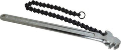 Crescent - 5" Max Pipe Capacity, 18-1/2" Long, Chain Wrench - 5" Actual OD, 14" Handle Length - Exact Industrial Supply