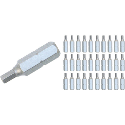 Hex Contractor Grade Insert Bit 6.0mm × 25mm (30 Piece Bulk Pack) - Exact Industrial Supply