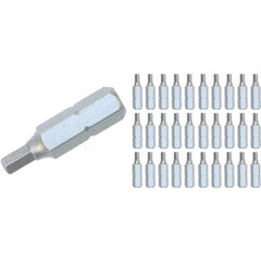 Hex Contractor Grade Insert Bit 6.0mm × 25mm (30 Piece Bulk Pack) - Exact Industrial Supply