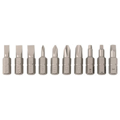 10PC SLOT/PHIL/TORX BIT SET - Exact Industrial Supply