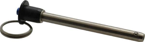 Gibraltar - 5/16" Diam, 3" Usable Length, Button Handle, Quick Release Pin - Grade 304 Stainless Steel, Bright Finish - Exact Industrial Supply
