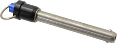 Gibraltar - 5/8" Diam, 4" Usable Length, Ring Handle, Quick Release Pin - Grade 17-4 Stainless Steel, Bright Finish - Exact Industrial Supply