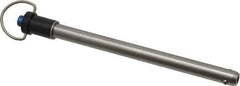 Gibraltar - 3/8" Diam, 4-1/2" Usable Length, Ring Handle, Quick Release Pin - Grade 17-4 Stainless Steel, Bright Finish - Exact Industrial Supply