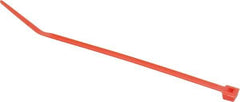 Made in USA - 4-1/8" Long Red Nylon Standard Cable Tie - 18 Lb Tensile Strength, 1.07mm Thick, 22.23mm Max Bundle Diam - Exact Industrial Supply