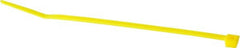 Made in USA - 4-1/8" Long Yellow Nylon Standard Cable Tie - Exact Industrial Supply