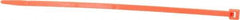 Made in USA - 5.84" Long Orange Nylon Standard Cable Tie - 40 Lb Tensile Strength, 1.24mm Thick, 1-1/2" Max Bundle Diam - Exact Industrial Supply