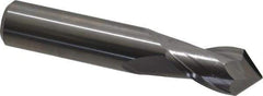 Melin Tool - 5/8" Diam, 1-1/4" LOC, 2 Flute, 90° Point Angle, Solid Carbide Drill Mill - Uncoated, 3-1/2" OAL, 5/8" Shank Diam - Exact Industrial Supply