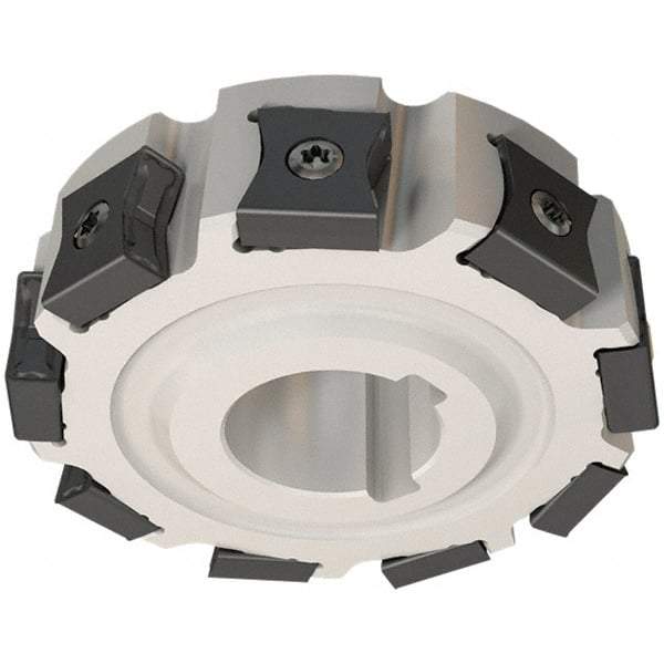 Iscar - Arbor Hole Connection, 0.551" Cutting Width, 3/4" Depth of Cut, 3" Cutter Diam, 1" Hole Diam, 9 Tooth Indexable Slotting Cutter - SSB-LN15 Toolholder, LN.. Insert, Right Hand Cutting Direction - Exact Industrial Supply