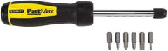 Stanley - Mini-Ratchet Bit Screwdriver Kit - Phillips, Slotted, Square - Exact Industrial Supply