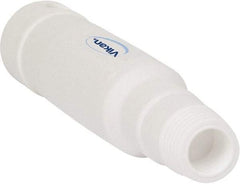 Vikan - 6-1/2 x 1-5/32" Polypropylene Squeegee Handle - European Threaded Connection, White - Exact Industrial Supply