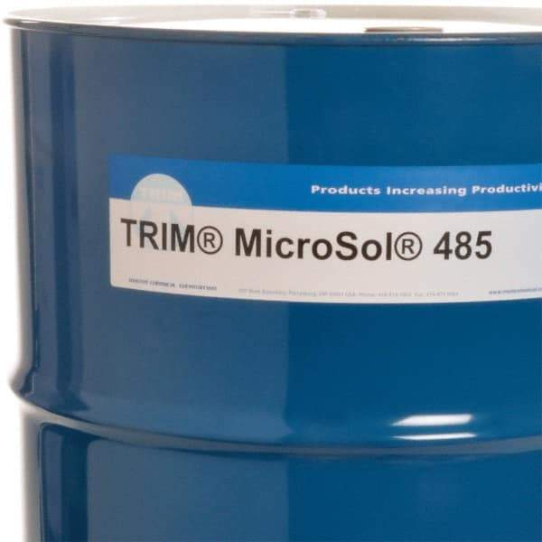 Master Fluid Solutions - Trim MicroSol 485, 54 Gal Drum Cutting & Grinding Fluid - Semisynthetic, For Machining - Exact Industrial Supply