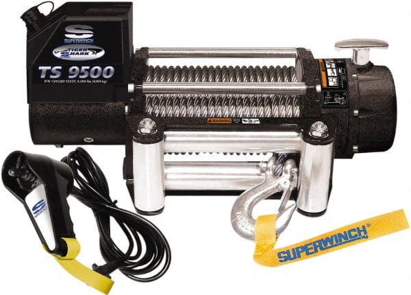 Superwinch - 9,500 Lb Capacity, 95' Cable Length, Automotive Heavy-Duty Recovery Winch - Exact Industrial Supply