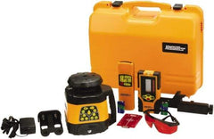 Johnson Level & Tool - 1,500' (Exterior) Measuring Range, 1/8" at 100' Accuracy, Self-Leveling Rotary Laser - 200, 500 RPM, 2 Beams, NiMH Battery Included - Exact Industrial Supply