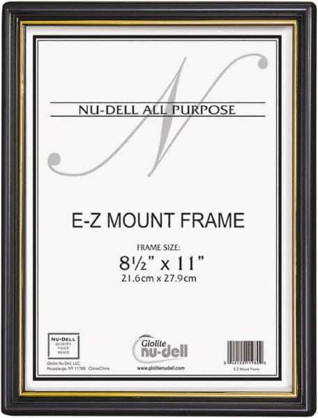Nudell - Black/Gold Mount Frame - 11" High x 8-1/2" Wide - Exact Industrial Supply