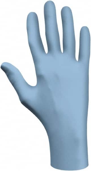 Disposable Gloves: Size Medium, 4 mil, Nitrile Blue, 9-1/2″ Length, FDA Approved, Static Dissipative