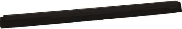 Vikan - 28" Foam Rubber Blade Squeegee Refill - Double Edge, Black, Plastic Holder - Exact Industrial Supply