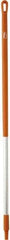 Vikan - 51 x 1-1/4" Aluminum Squeegee Handle - European Threaded Connection, Orange - Exact Industrial Supply