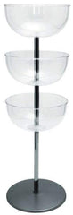 Tensator - 40" High Barrier Free-Standing Pole - Polycarbonate, Polished Chrome Finish, Gray - Exact Industrial Supply