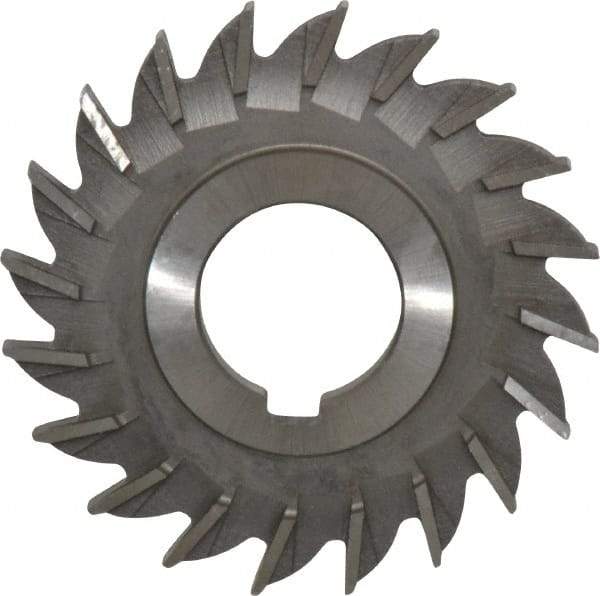 Made in USA - 3" Diam x 1/4" Width of Cut, 20 Teeth, Cobalt Side Milling Cutter - Straight Teeth, Uncoated - Exact Industrial Supply