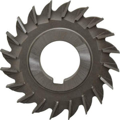 Made in USA - 3" Diam x 5/16" Width of Cut, 20 Teeth, Cobalt Side Milling Cutter - Straight Teeth, Uncoated - Exact Industrial Supply