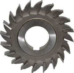 Made in USA - 3" Diam x 3/8" Width of Cut, 20 Teeth, Cobalt Side Milling Cutter - Straight Teeth, Uncoated - Exact Industrial Supply