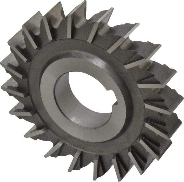 Made in USA - 3" Diam x 1/2" Width of Cut, 20 Teeth, Cobalt Side Milling Cutter - Straight Teeth, Uncoated - Exact Industrial Supply