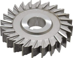 Made in USA - 4" Diam x 3/4" Width of Cut, 24 Teeth, Cobalt Side Milling Cutter - Straight Teeth, Uncoated - Exact Industrial Supply