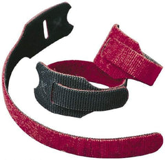 VELCRO Brand - 900 Piece 3/4" Wide x 8" Piece Length, Self Fastening Tie/Strap Hook & Loop Strap - Perforated/Pieces Roll, Cranberry, Fire Retardant, Printable Surface - Exact Industrial Supply