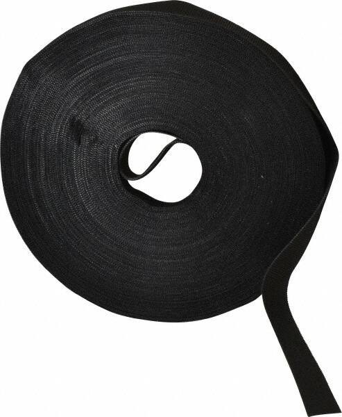 VELCRO Brand - 5/8" Wide x 25 Yd Long Self Fastening Tie/Strap Hook & Loop Roll - Continuous Roll, Black, Printable Surface - Exact Industrial Supply