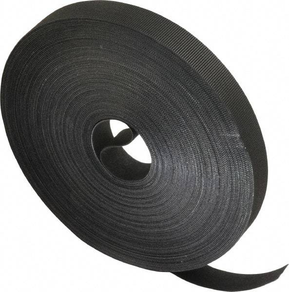 VELCRO Brand - 3/4" Wide x 25 Yd Long Self Fastening Tie/Strap Hook & Loop Roll - Continuous Roll, Black, Printable Surface - Exact Industrial Supply